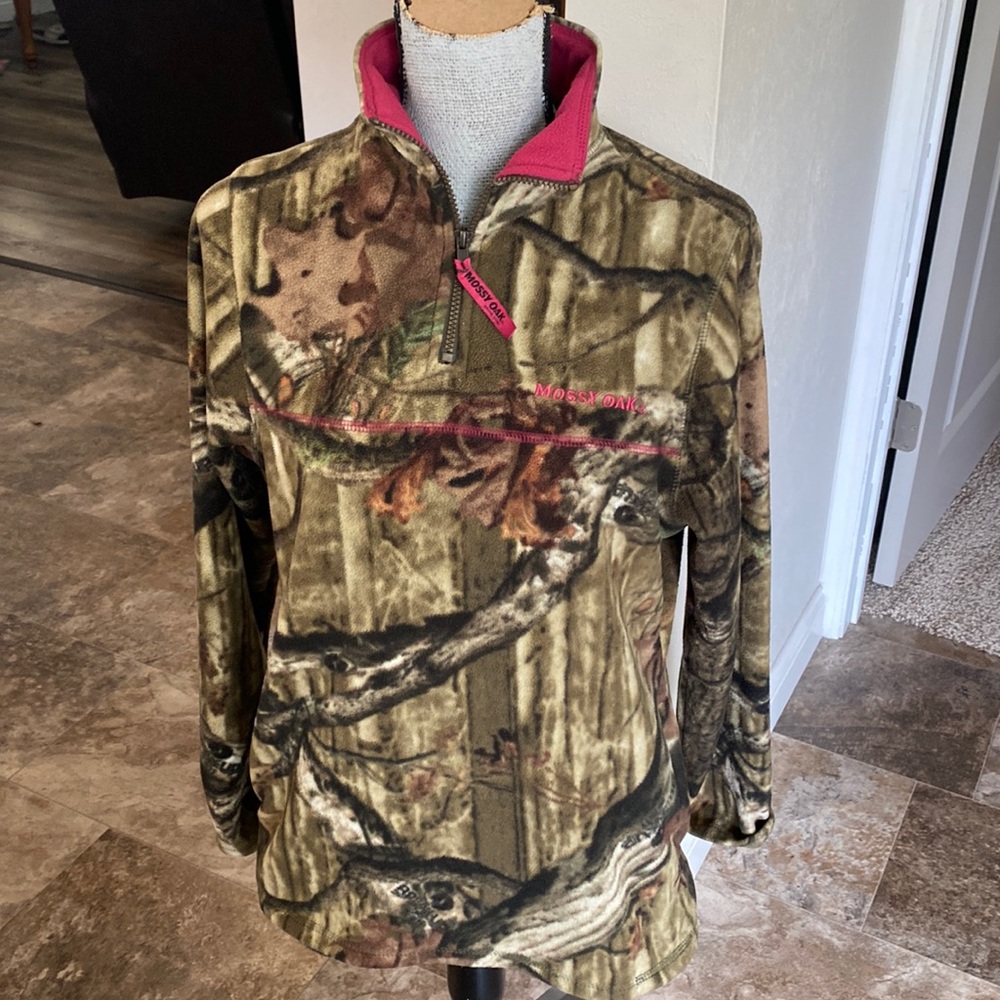 Camo-fleece zip-up